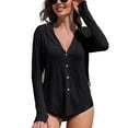 thumbnail image 1 of Asoul Women's Hooded UPF 50+ Rash Guard Long Sleeve UV Protection T-Shirt Zipper Swimwear Shirts with Pockets Hiking Runing Fishing Tops, 1 of 8