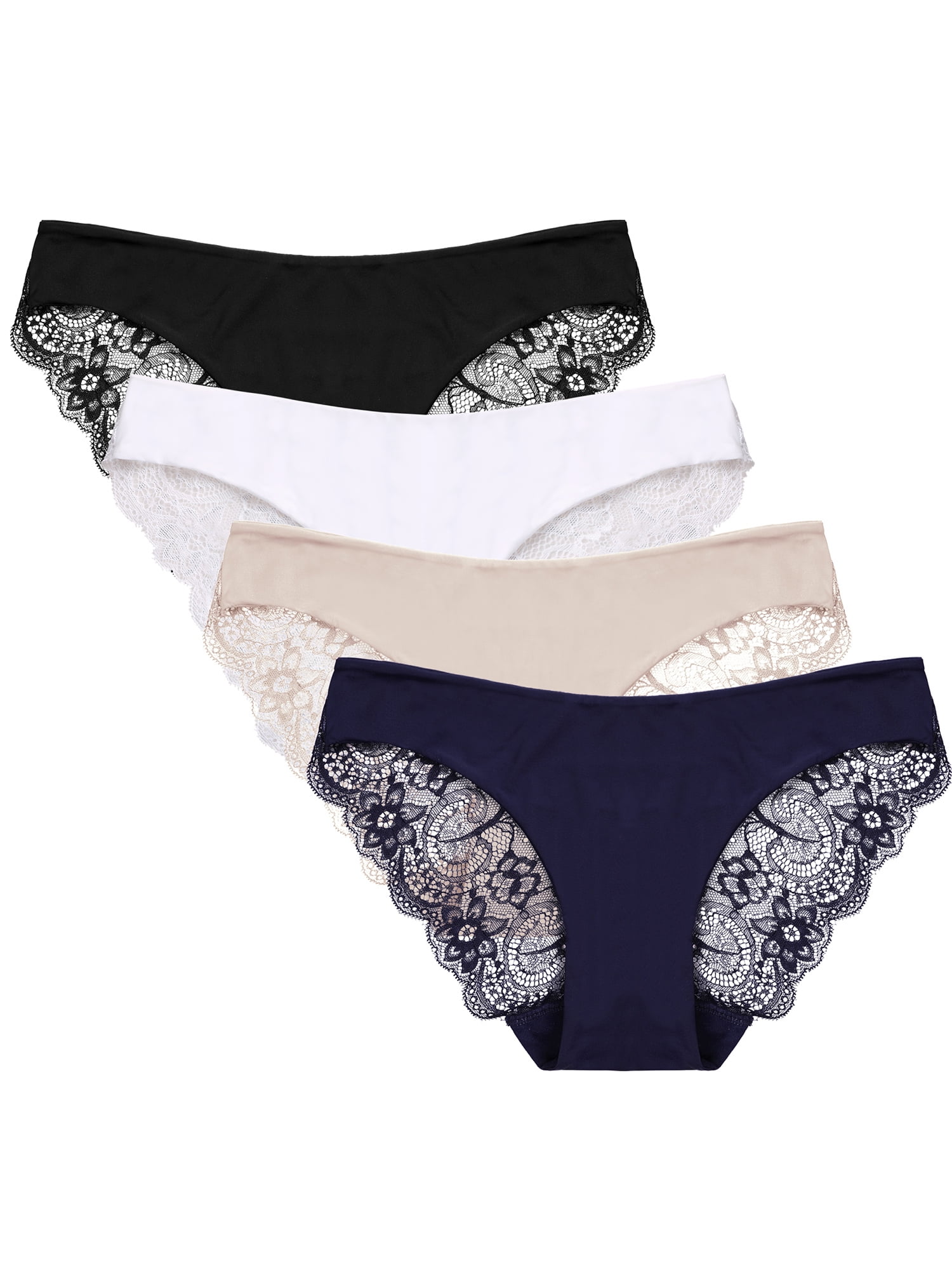 INNERSY Women's underwear panties floral lace hipster 5 pairs