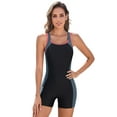 thumbnail image 1 of Asoul Womens Athletic One Piece Swimsuit Boyleg Sport Swimming Racerback Modest Bathing Suit, 1 of 5
