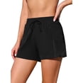 thumbnail image 1 of Asoul Womens High Elastic Waisted Swim Bottoms Mesh Board Shorts Drawstring Swim Shorts with Pocket, 1 of 7
