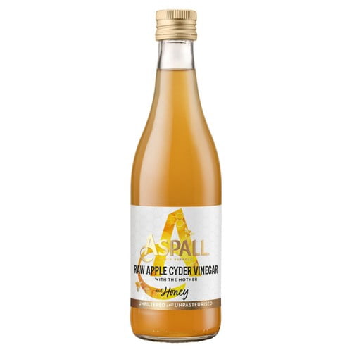 Aspall Raw Apple Cyder Vinegar With Honey 500ml, British Import (Pack of 2)