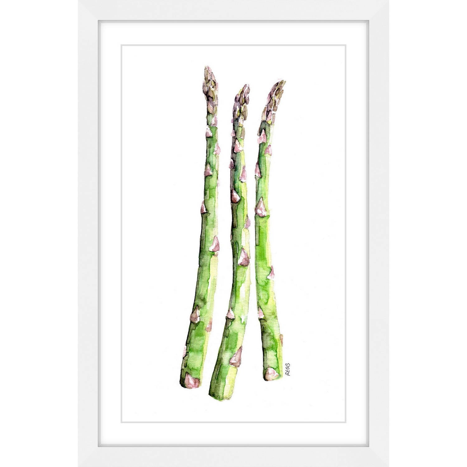 "Asparagus Stalks" Framed Painting Art Print