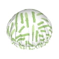 thumbnail image 1 of Asparagus print green Shower Cap, Double Layers Shower Cap Rreusable Waterproof, Elastic Bathing Hair Hat for Women, Washable Hair Cap for All Hair Lengths, 1 of 5