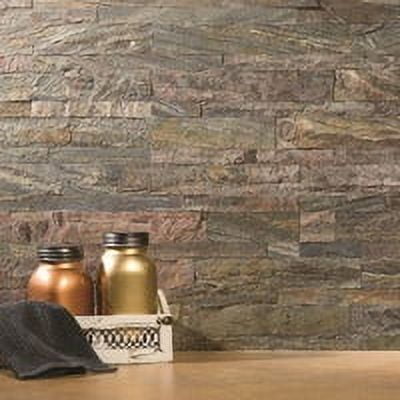 Aspect A9080 Backsplash Tile, 24 in L, 6 in W, 0.15 to 0.3 mm Thick, Natural Stone