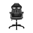 thumbnail image 1 of Aspect Adjustable Racing Gaming Chair in Black Faux Leather and Mesh with Lumbar Support Pillow, 1 of 7