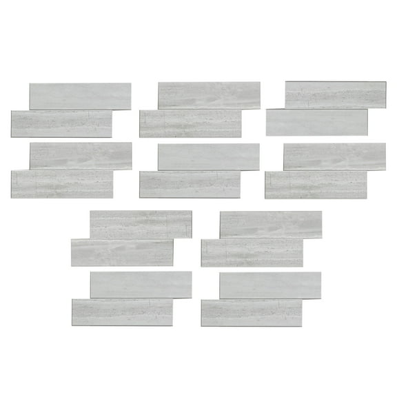 Aspect Collage 12.75in x 5.9in Peel and Stick Backsplash in Roman Slab (2pc per pack/5-Pack)