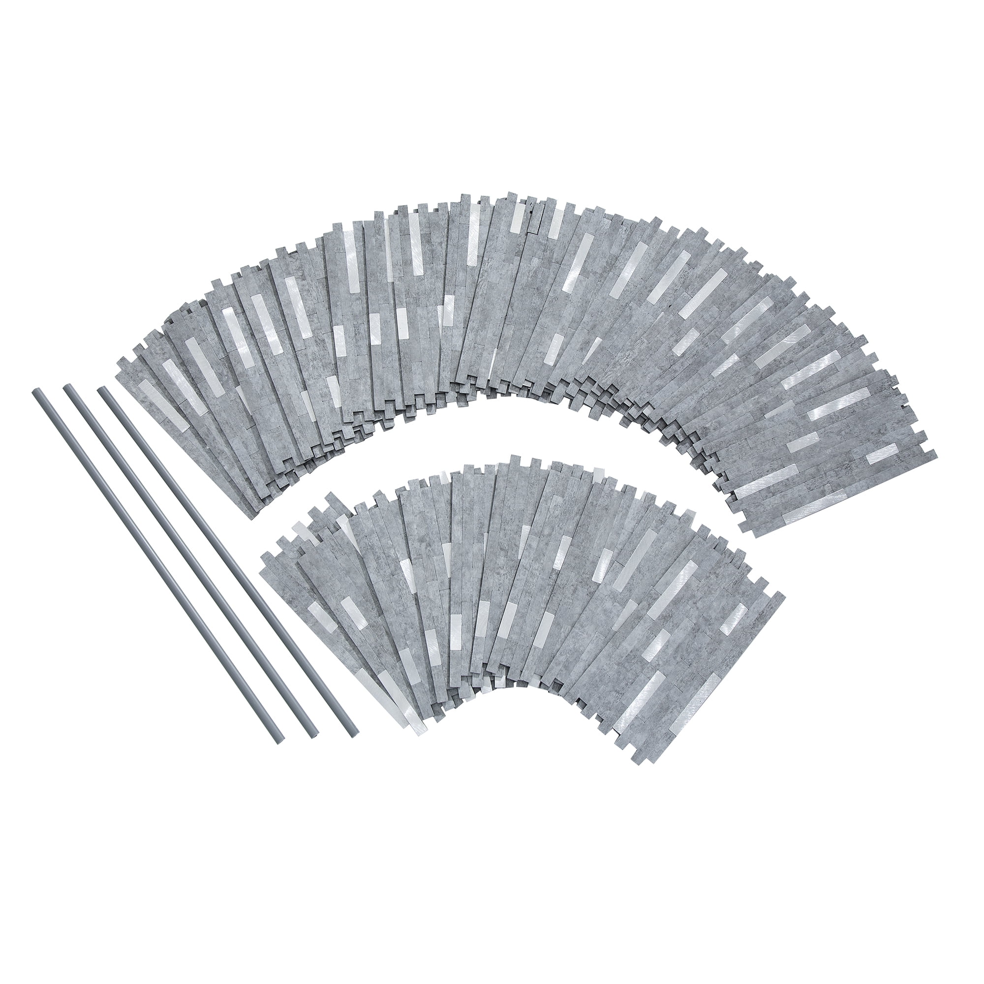Aspect Collage 12in x 5.8in Peel and Stick Backsplash in Cloud Shimmer 15 Sq Ft Kit