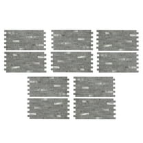 Aspect Collage 12in x 5.8in Peel and Stick Backsplash in Cloud Shimmer (2pc per pack/5-Pack)