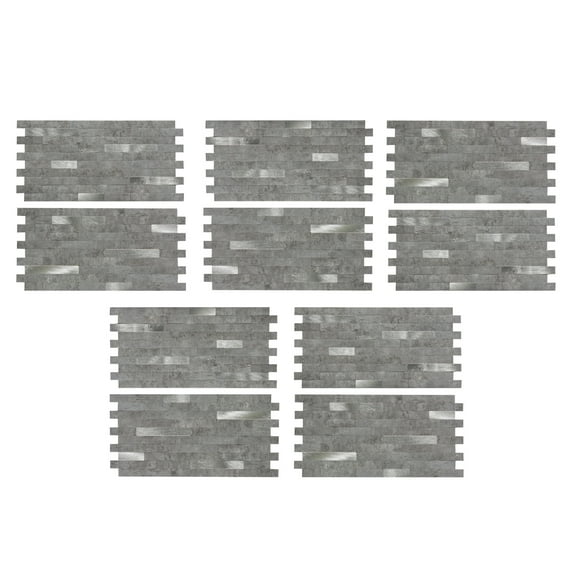Aspect Collage 12in x 5.8in Peel and Stick Backsplash in Cloud Shimmer (2pc per pack/5-Pack)