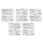 Aspect Collage 12in x 5.8in Peel and Stick Backsplash in Marble Shine (2pc per pack/5-Pack)