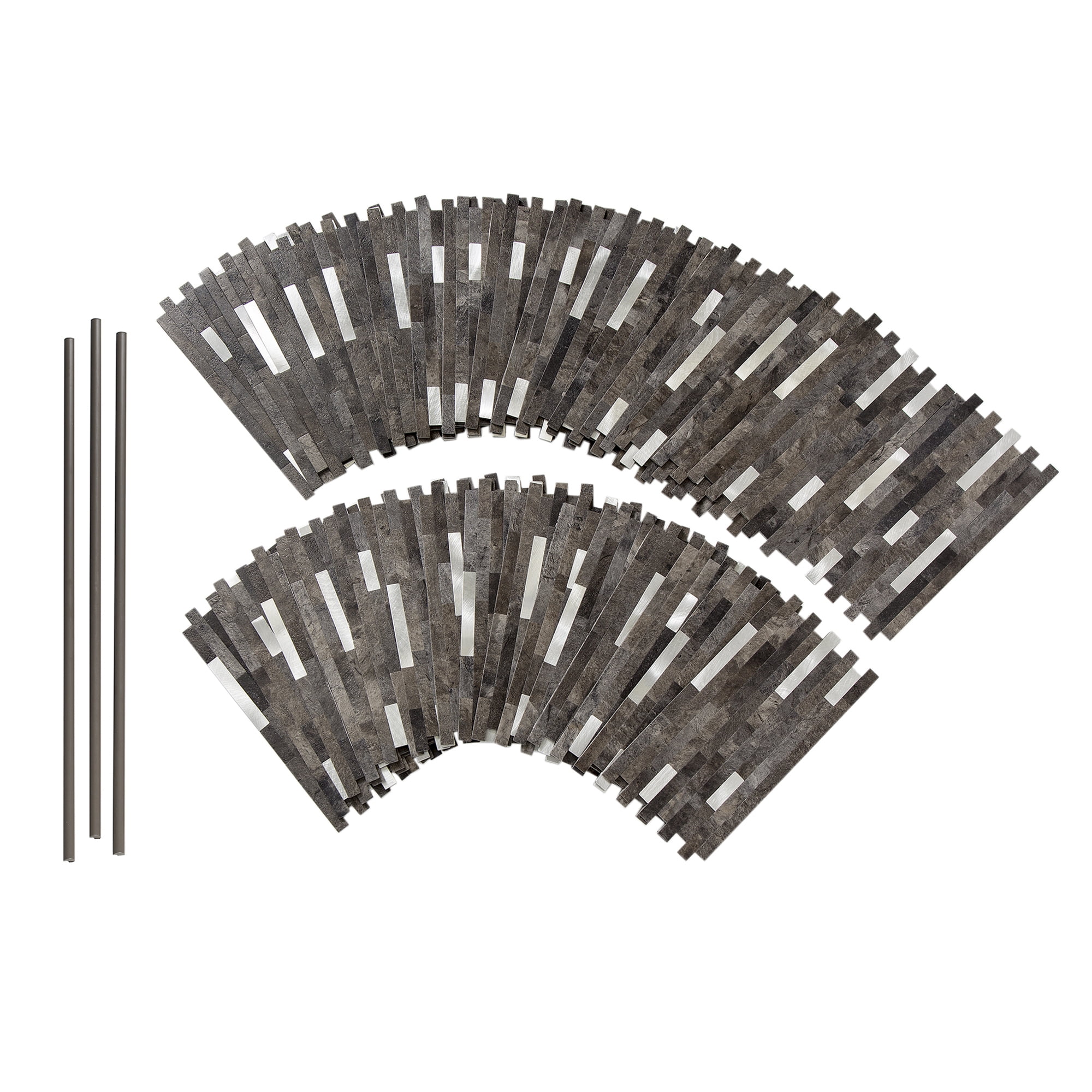Oyster PVC Peel and Stick Mosaic Tile for Kitchen and Bathroom