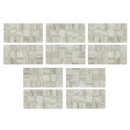 Aspect Collage 12in x 6in Peel and Stick Backsplash in Bone Porcelain (2pc per pack/5-Pack)