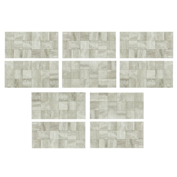 Aspect Collage 12in x 6in Peel and Stick Backsplash in Bone Porcelain (2pc per pack/5-Pack)