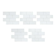 Aspect Collage 14.9in x 11.75in Peel and Stick Backsplash in Carrara Subway (5-Pack)