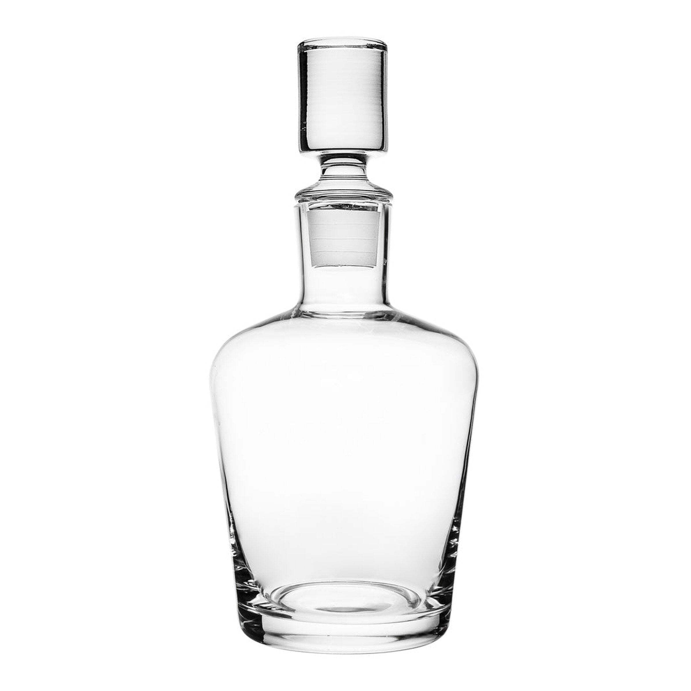Clear Crystal Glass Whiskey Decanter with Stopper, 38 oz