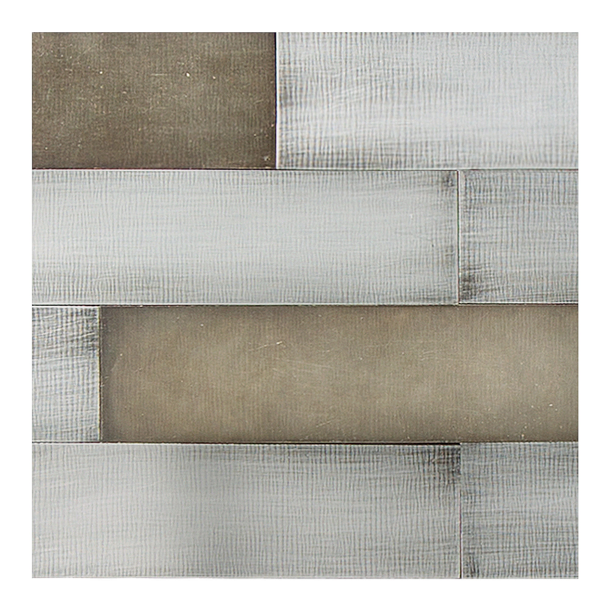 Gilded Silver 6" x 6" Peel & Stick Distressed Metal Panel