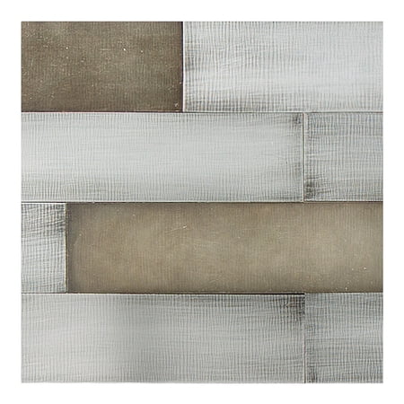 Aspect Peel & Stick Distressed Metal Panel (6X6 Inch Sample, Gilded Silver)