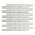 thumbnail image 1 of Aspect Peel and Stick 12.5in x 4in Subway Frost Matted Glass Tile for Kitchen and Bathrooms (3-Pack), 1 of 6