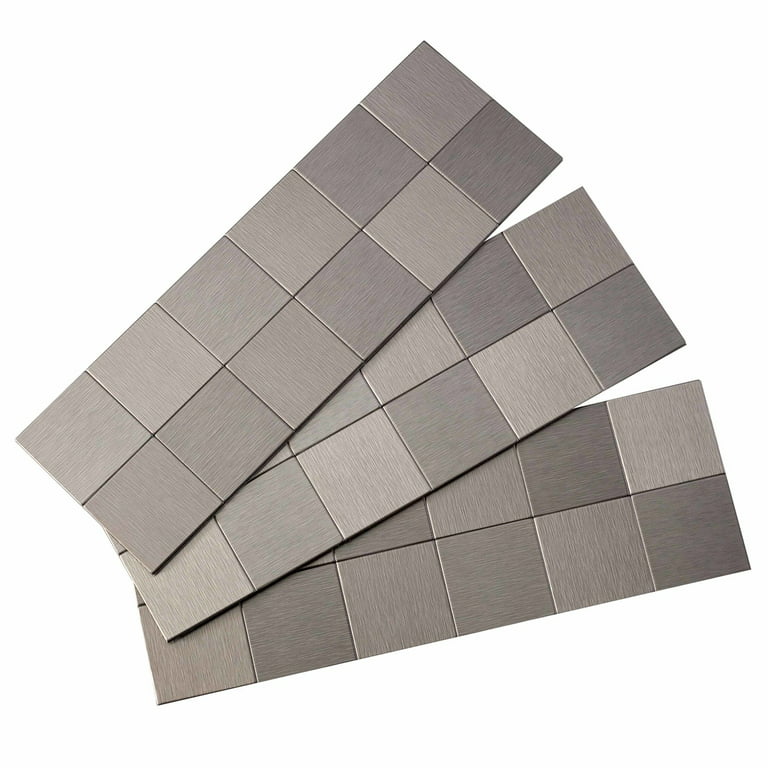 Peel and Stick Matted Metal Backsplash Tiles - Aspect