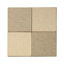 Aspect Peel and Stick Backsplash Square Champagne Matted Metal Tile Sample for Kitchen and Bathrooms (Sample)