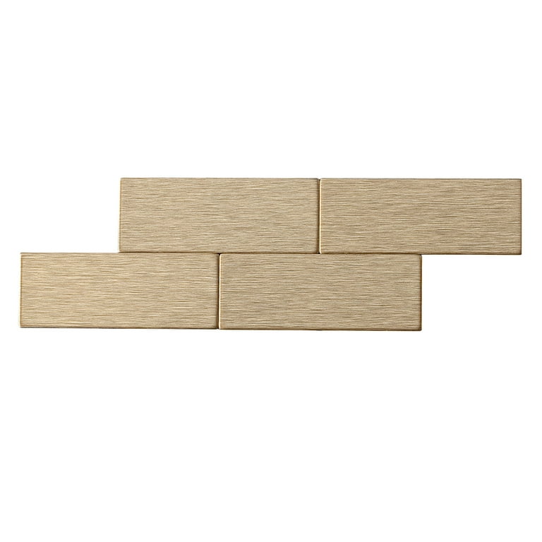 Aspect Peel and Stick Backsplash Subway Stainless Matted Metal Tile Sample for Kitchen and Bathrooms (Sample) Aspect Peel and Stick Backsplash Subway Stainless Matted Metal Tile Sample for Kitchen and Bathrooms (Sample)
