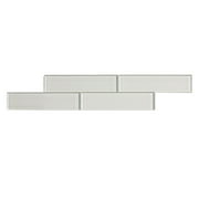 Aspect Peel and Stick Backsplash Subway Frost Matted Glass Tile Sample for Kitchen and Bathrooms Sample