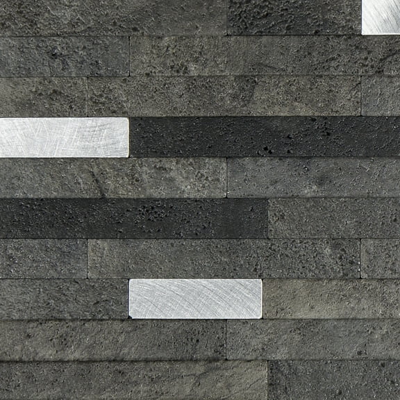 Aspect Peel and Stick Collage Tile in Oyster Sample