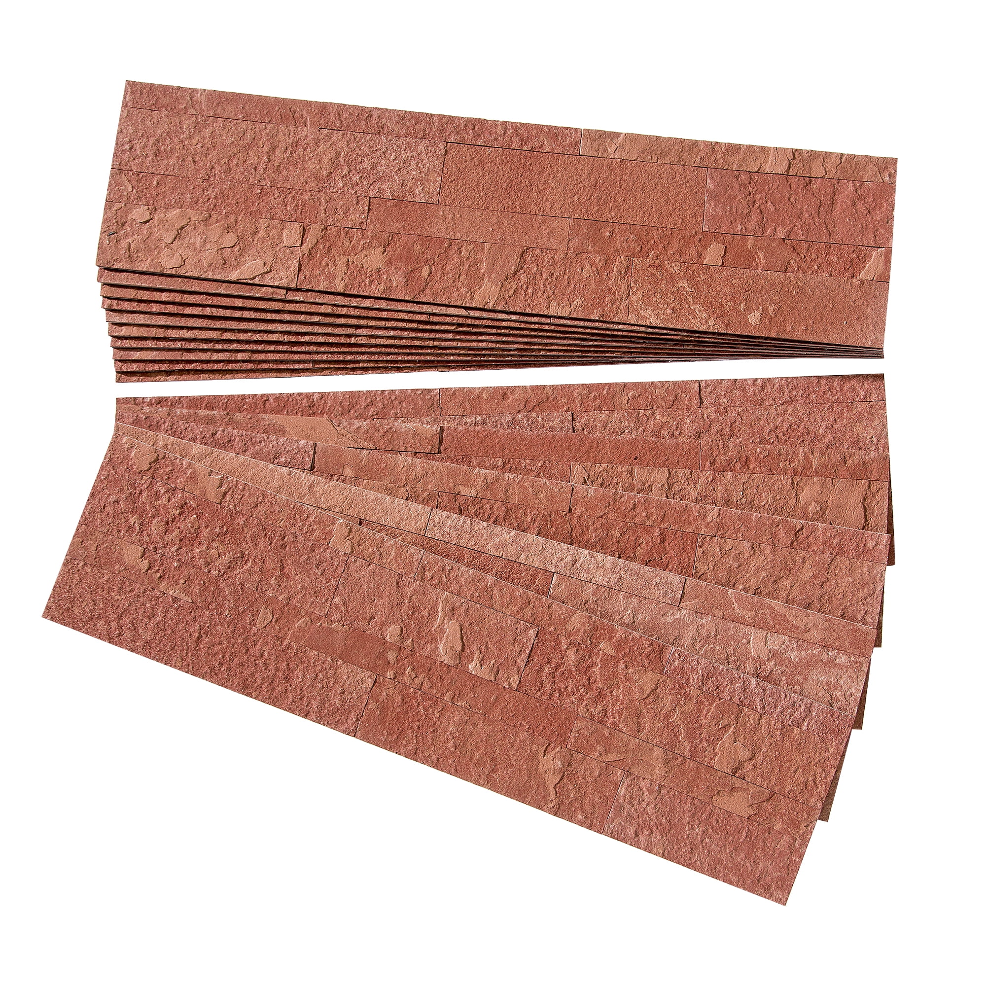 Aspect Peel and Stick Stone Overlay Kitchen Backsplash Autumn