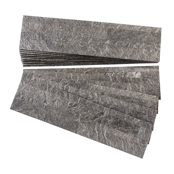 Aspect Peel and Stick Stone Overlay Kitchen Backsplash - Frosted Quartz(Approx. 15 sq ft Kit)