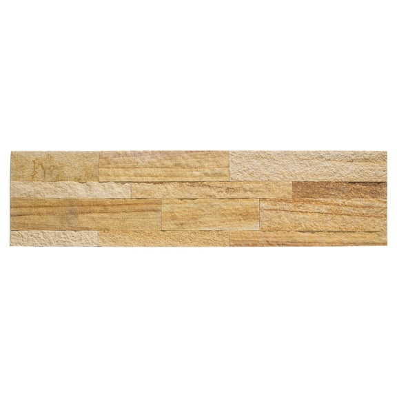 Aspect Peel and Stick Stone Overlay Kitchen Backsplash - Golden Sandstone (5.9" x 23.6" x 1/8" Panel - approx. 1 sq ft)