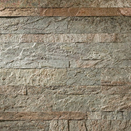 Aspect Peel and Stick Stone Overlay Kitchen Backsplash Sample- Tarnished Quartz (6" x 6" Sample)