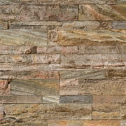 Aspect Peel and Stick Stone Overlay Kitchen Backsplash Sample- Weathered Quartz (6" x 6" Sample)
