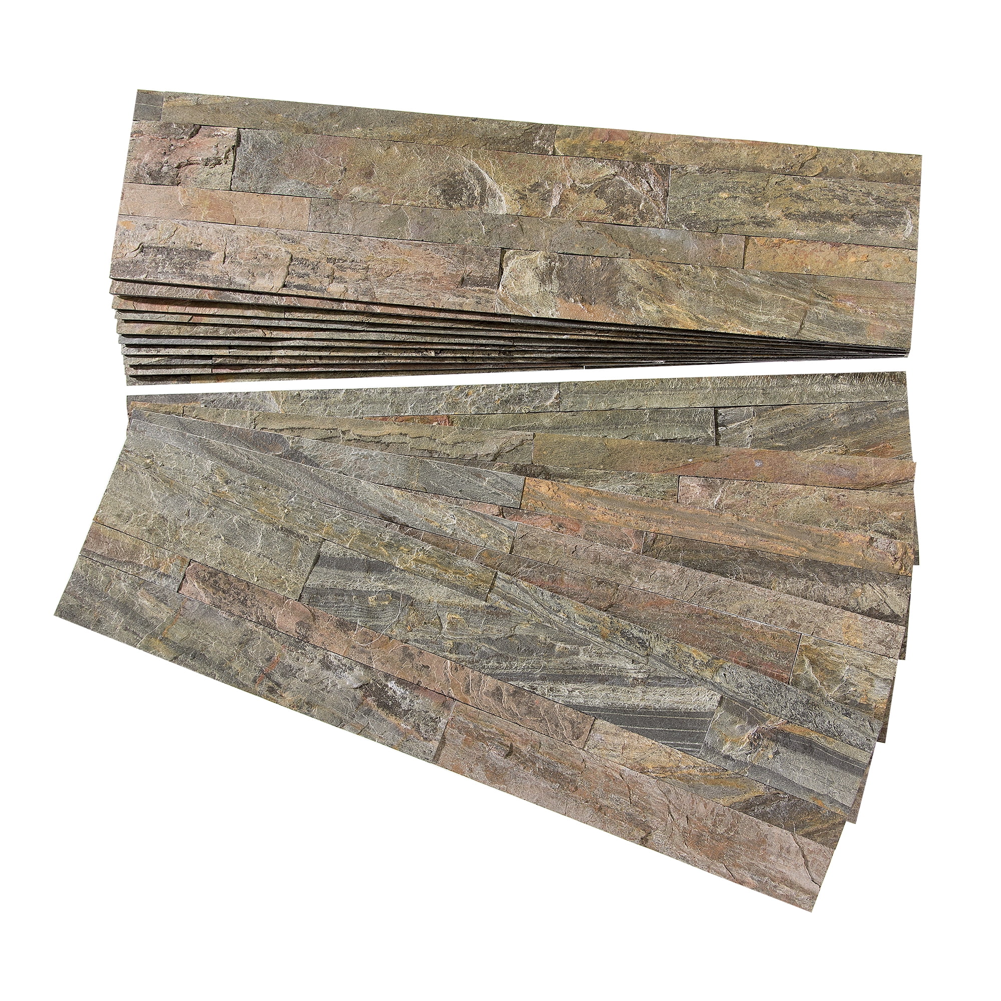 Weathered Quartz Peel and Stick Stone Kitchen Backsplash