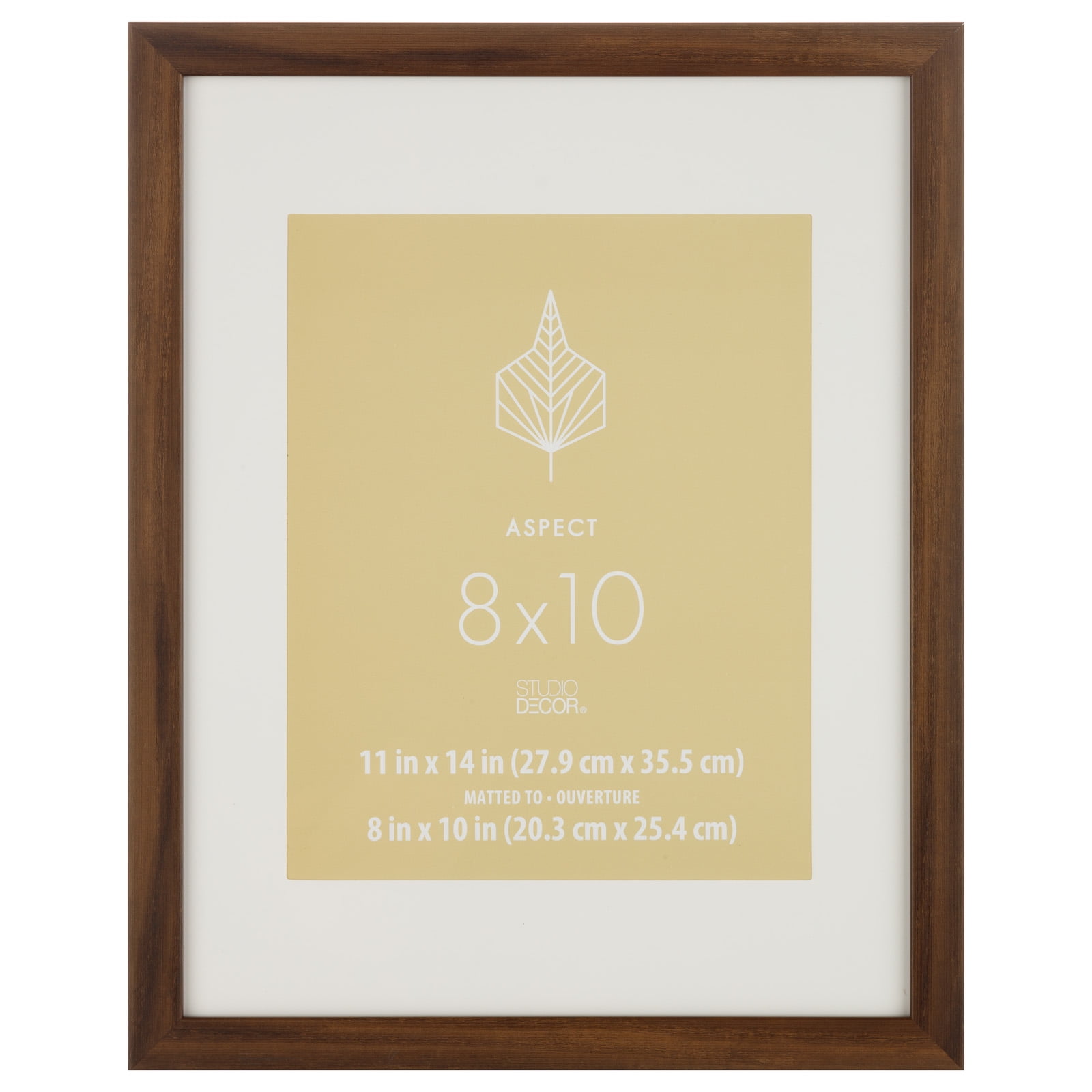 Rustic Brown Metal Poster Frame with White Mat