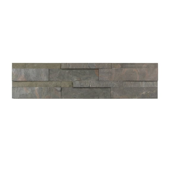 Aspect Peel and Stick Stone Overlay Kitchen Backsplash - Raised Kilnstone (5.9" x 23.6" x 1/4" -1 Pc)