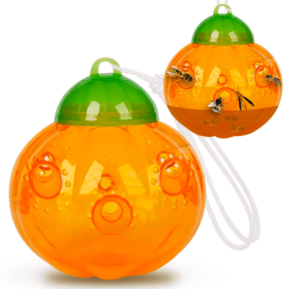 Aspectek 2-Pack Wasp & Bee Trap - Outdoor Insect Catcher & Wasp Deterrent, Effective Honeybee & Wasp Killer