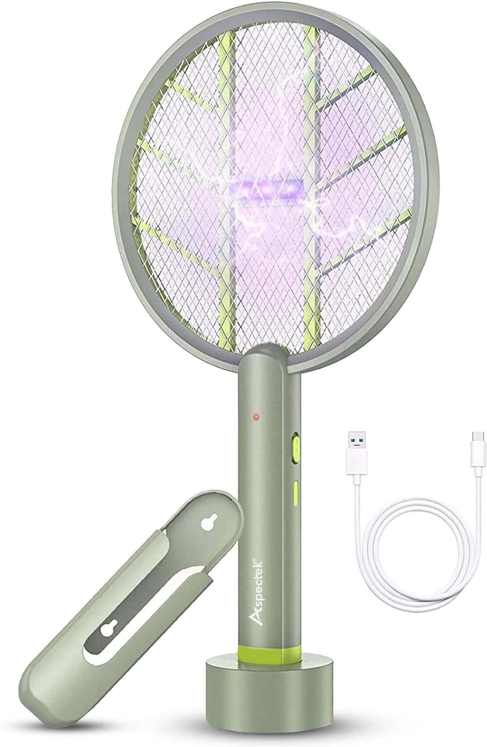 Electric Zapper Racket Aspectek 3000V Electric Fly Swatter, Rechargeable Bug Zapper Racket ...
