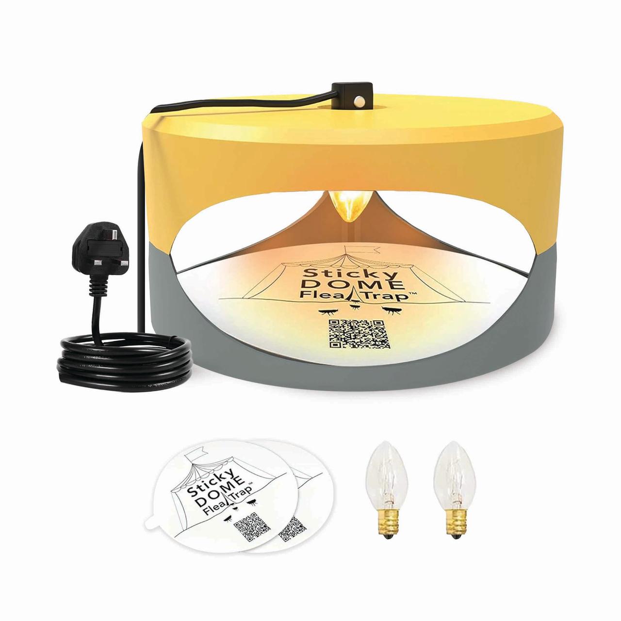 Aspectek Sticky Dome Flea Bed Bug Trap with 2 Glue Discs 1 Pack