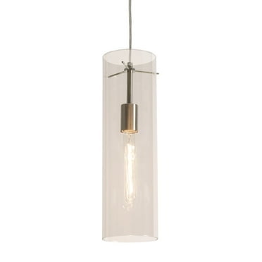 Aspects  View 1-light Satin Nickel Pendant Clear