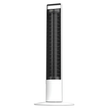 Aspen 40-In. 4-Speed Oscillating, Washable Smart Tower Fan with Remote, ASTF-A40-BLK, White and Black, ASTF-A40-BLK