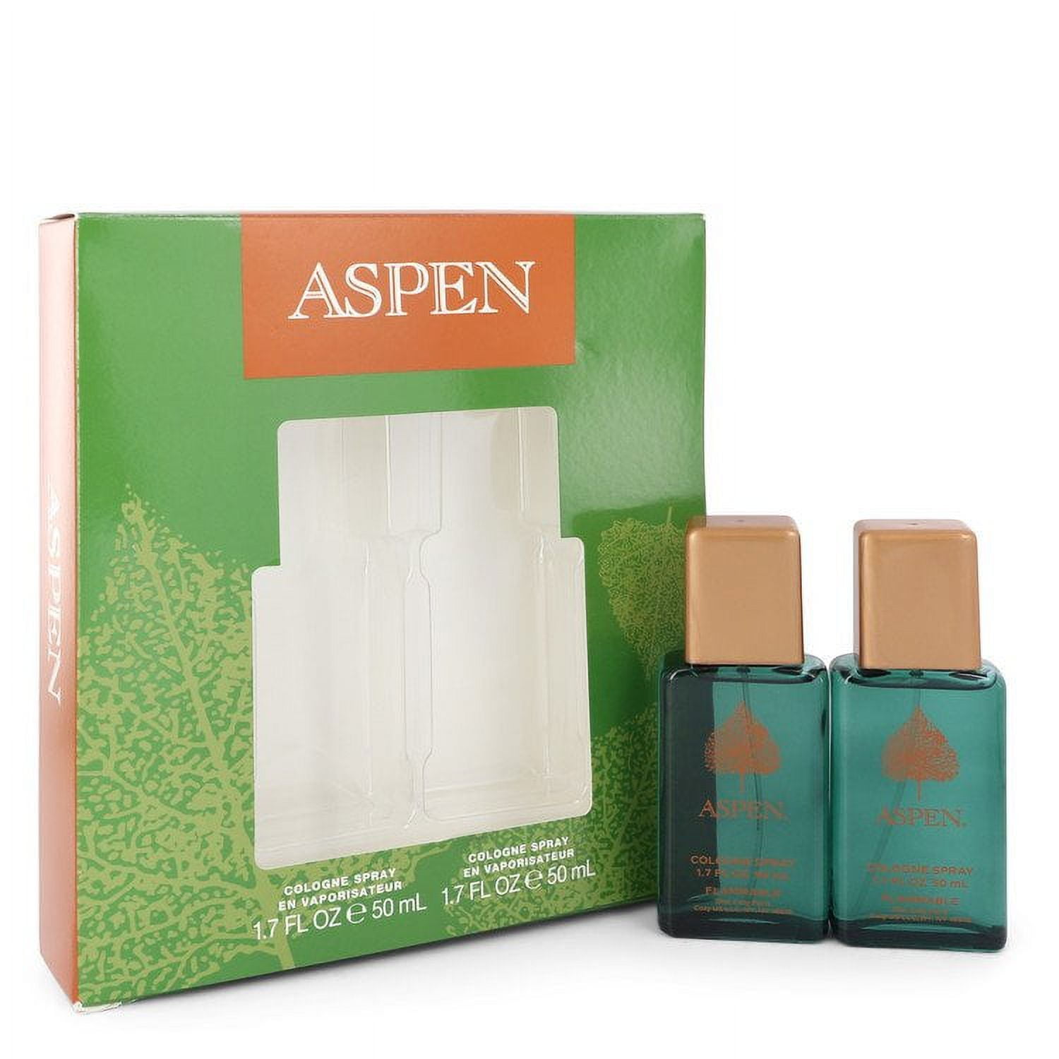 Aspen By Coty Gift Set Two 1.7 oz Cologne Sprays for Men