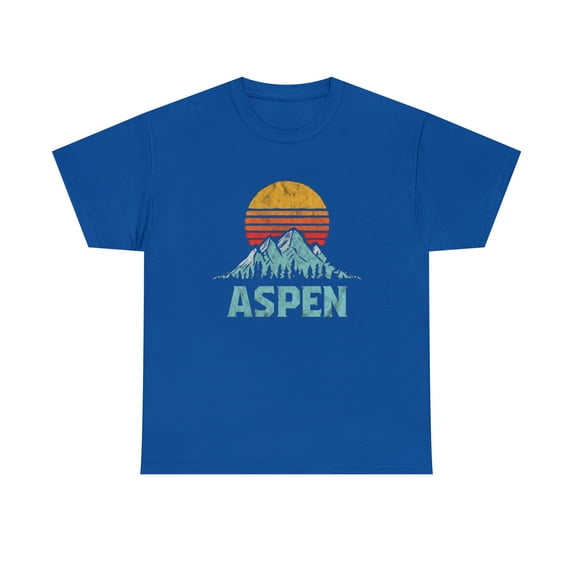 Aspen, Colorado Vintage Mountain Sunset Retro Graphic T-Shirt