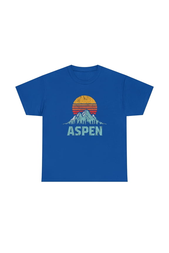 Aspen, Colorado Vintage Mountain Sunset Retro Graphic T-Shirt