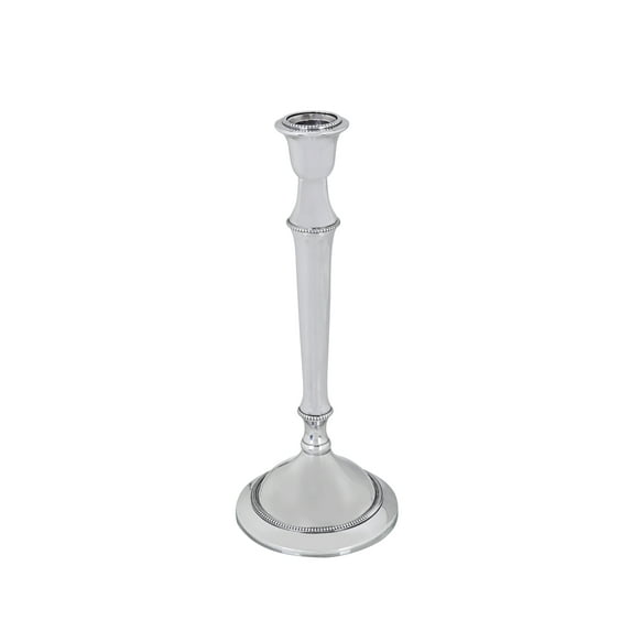 Aspen Creative 16301-11, Nickel Aluminum Decorative Candle Holder, 4-3/4" D x 11-3/4" H