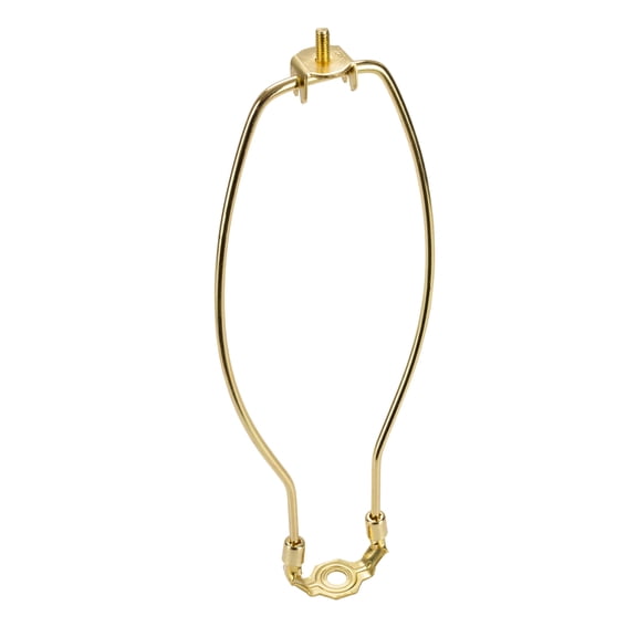 Aspen Creative 20004-1, 12" Lamp Harp with Saddle in Polished Brass Finish