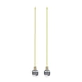 thumbnail image 1 of Aspen Creative 20508-12, 12" Clear with Black Line Glass Knob with Pull Chain in Copper, 2 Pack, 1 of 8