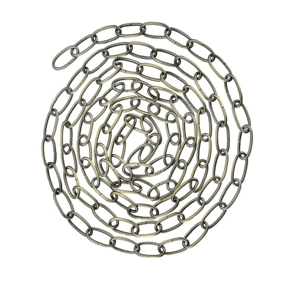 Aspen Creative 21110-51,Steel 10 Feet Heavy Duty Chain for Hanging Up Maximum Weight 40 Pounds-Lighting Fixture/Swag Light/Plant in Antique Brass.11 Gauge.