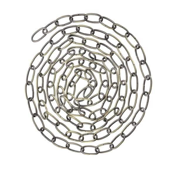 Aspen Creative 21110-51,Steel 10 Feet Heavy Duty Chain for Hanging Up Maximum Weight 40 Pounds-Lighting Fixture/Swag Light/Plant in Antique Brass.11 Gauge.