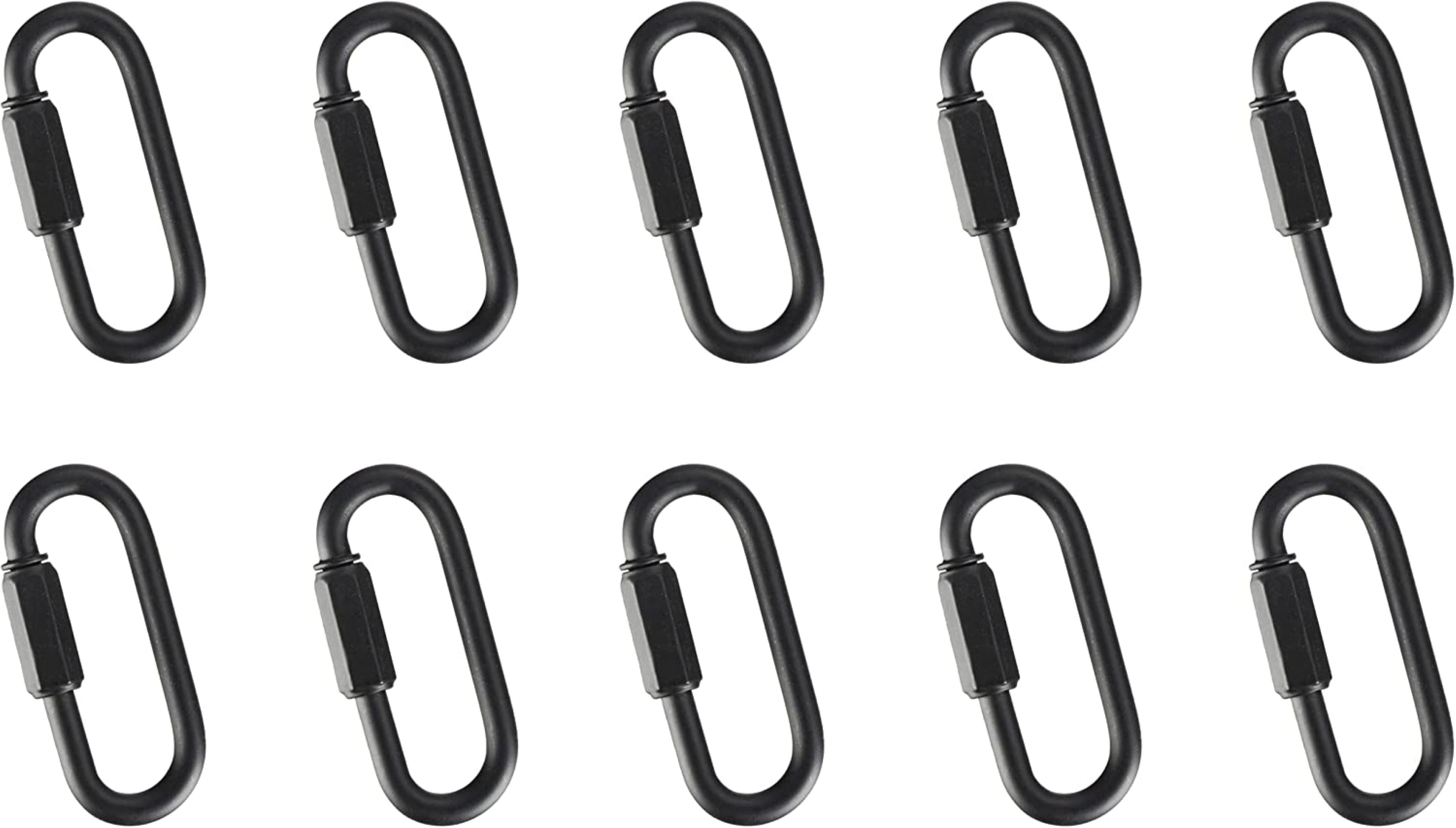 10 Pack Matte Black Heavy Duty Chain Connecting Links