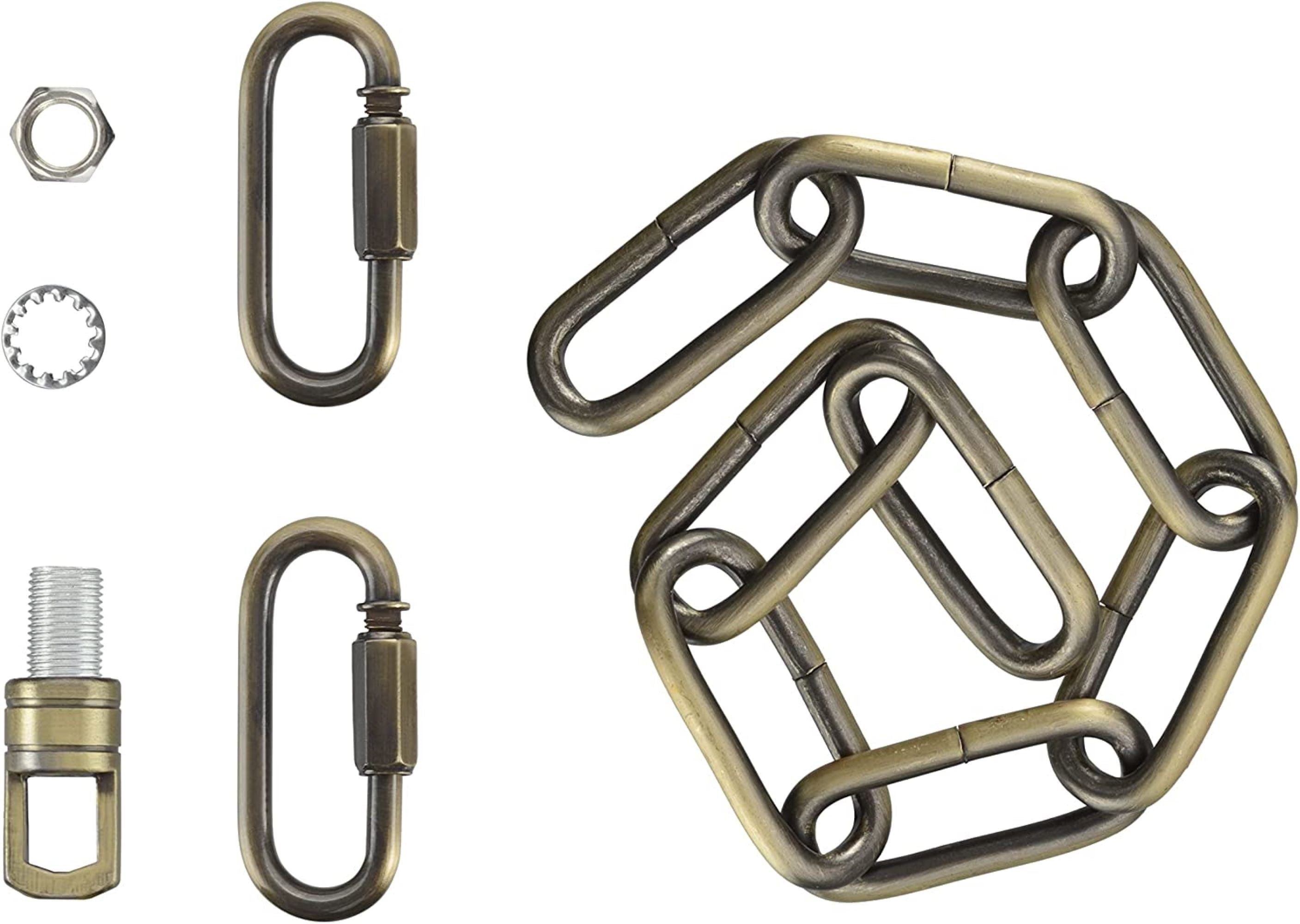 Antique Brass Heavy Duty Chain & Quick Link Connector for Lighting Fixtures